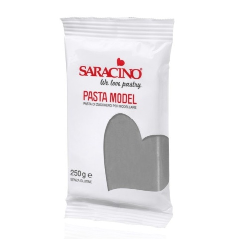 SZARA masa cukrowa do modelowania 250 g - Saracino