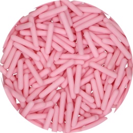 Pałeczki cukrowe XL różowe matowe 70g - Fun Cakes