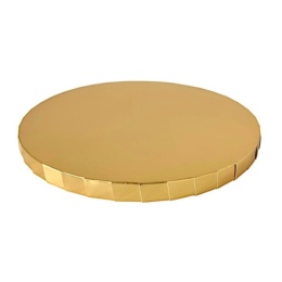 Podkład pod tort złoty śr. 33 cm, wys. 20mm - Fun Cakes