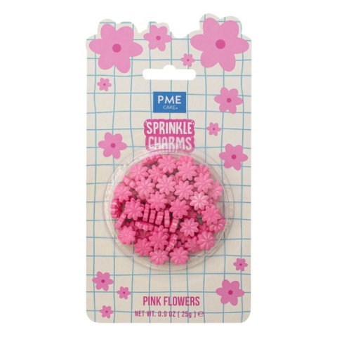 Posypka cukrowa RÓŻOWE KWIATKI - PME