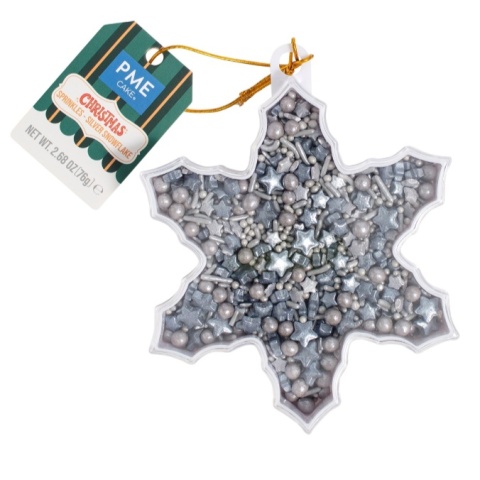 Posypka cukrowa SREBRNE GWIAZDKI MIX - PME