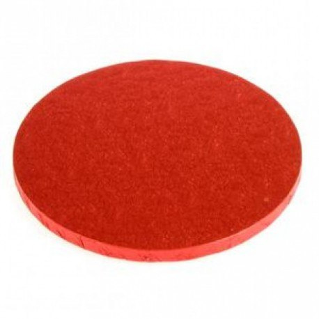 Podkład pod tort gruby czerwony - 25 cm - Decora