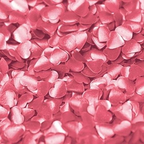 Konfetti jadalne, różowe serduszka - Rainbow Dust