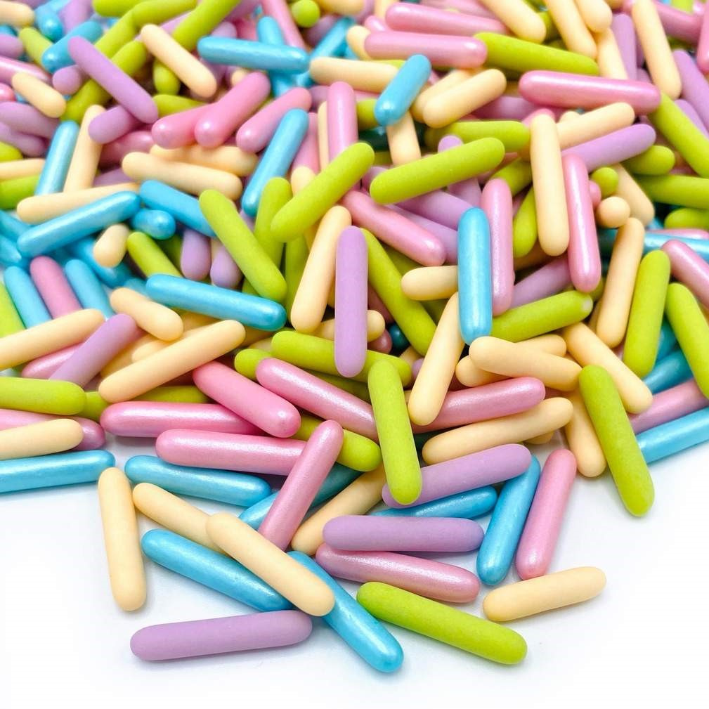 Pałeczki cukrowe - pastelowy mix 90g - Happy Sprinkles