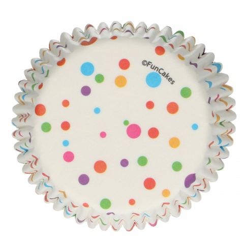 Papilotki kolorowe konfetti 48szt. - Fun Cakes