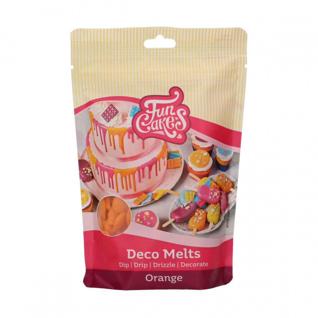 Polewa Deco Melts pomarańczowa 250g - Fun Cakes
