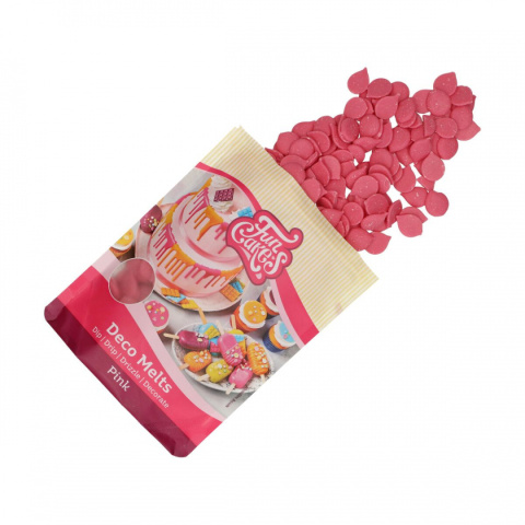 Polewa Deco Melts różowa 250g - Fun Cakes