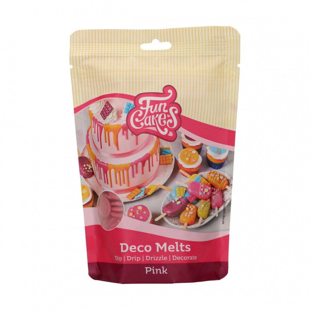 Polewa Deco Melts różowa 250g - Fun Cakes